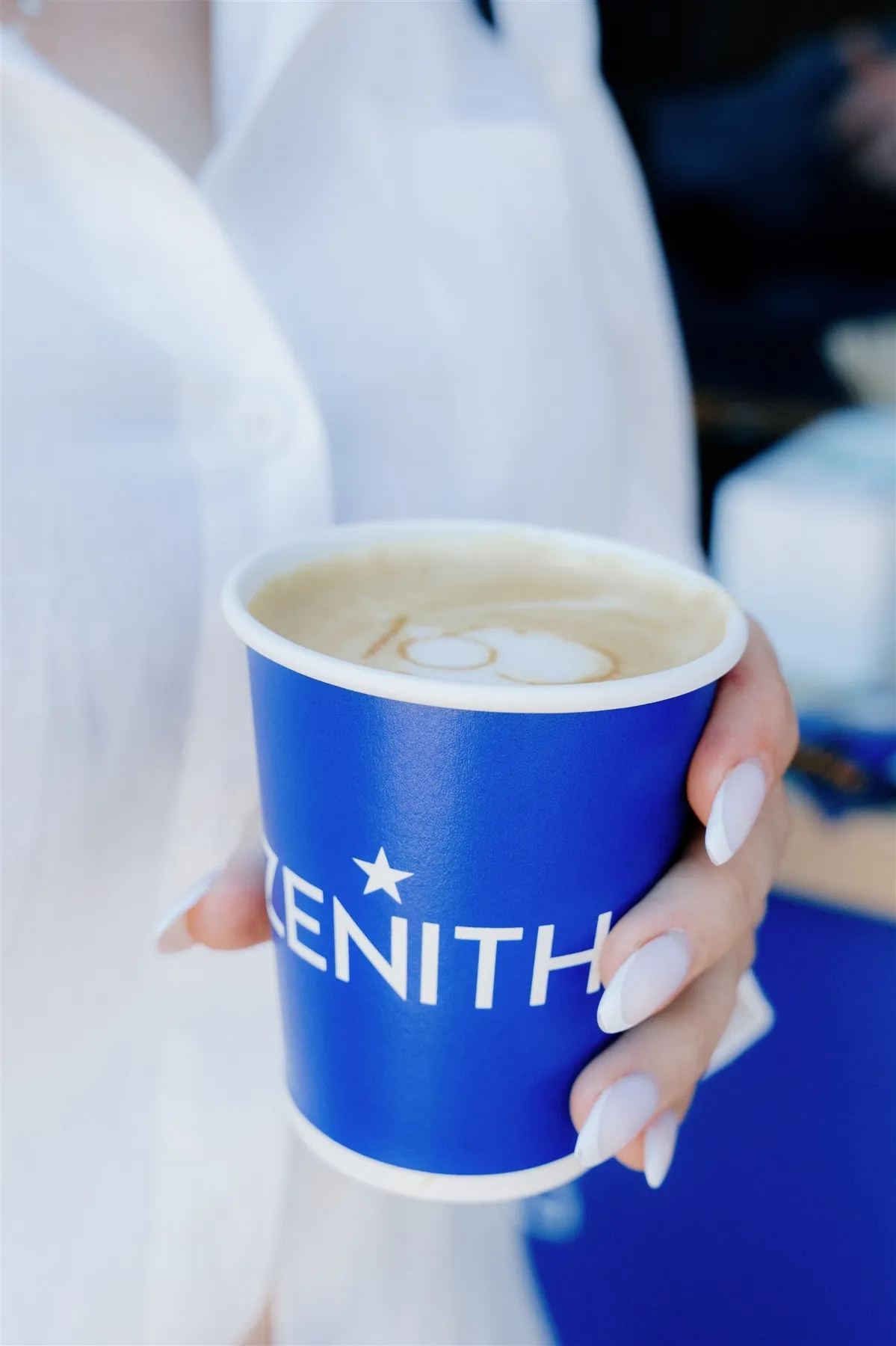 Guests collecting espresso drinks at a Flipside Coffee cart